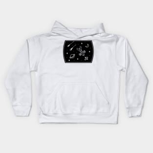 satellite in space Kids Hoodie